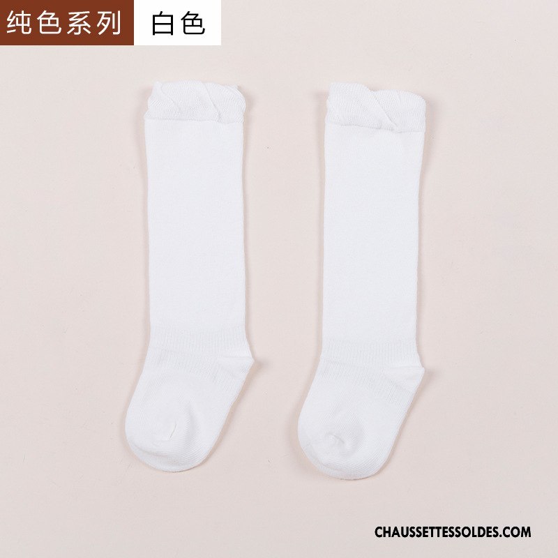 Chaussettes Longues Fille Le Nouveau Printemps Bébé Matelassé Haute Long Stock Bleu