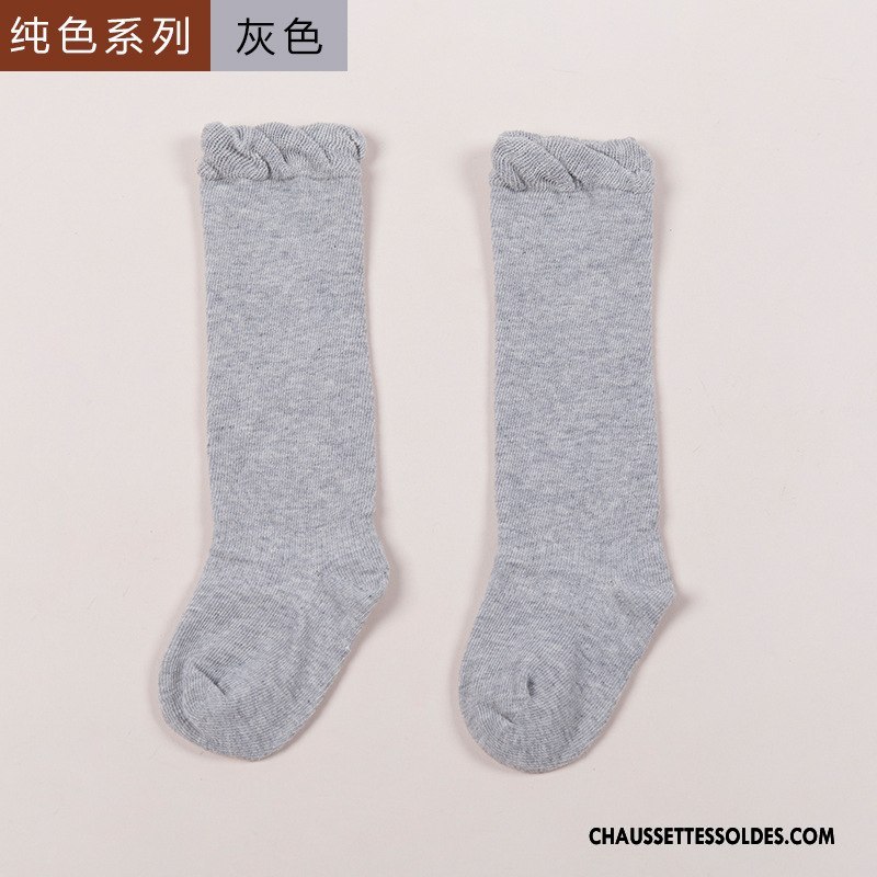 Chaussettes Longues Fille Le Nouveau Printemps Bébé Matelassé Haute Long Stock Bleu