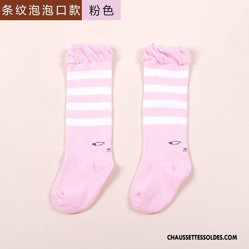 Chaussettes Longues Fille Le Nouveau Printemps Bébé Matelassé Haute Long Stock Bleu