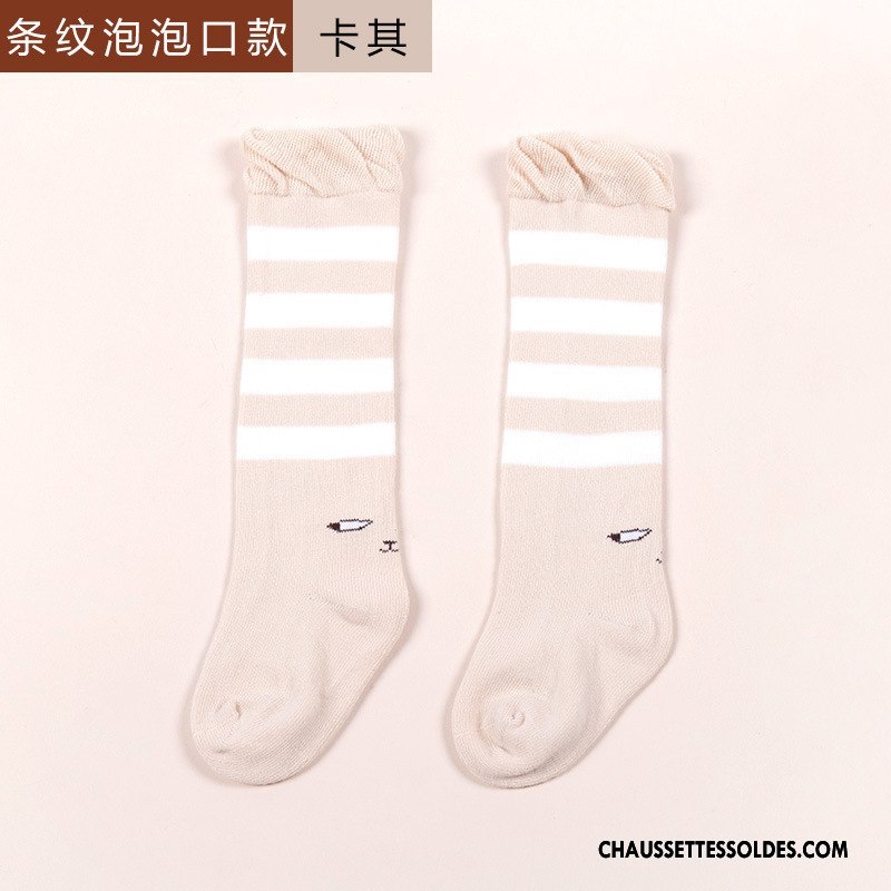 Chaussettes Longues Fille Le Nouveau Printemps Bébé Matelassé Haute Long Stock Bleu