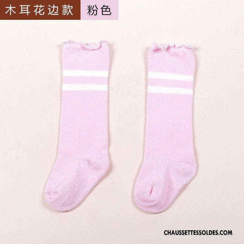 Chaussettes Longues Fille Le Nouveau Printemps Bébé Matelassé Haute Long Stock Bleu