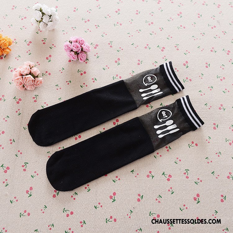 Chaussettes Longues Fille Long Stock Bébé Bouche Libre Le Nouveau Enfant Femme Pure Blanc