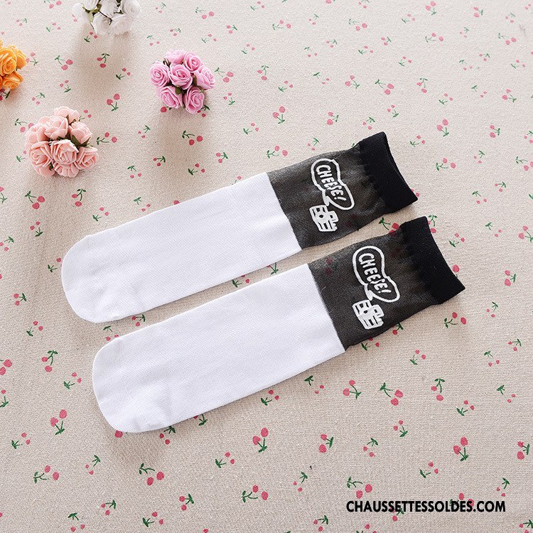 Chaussettes Longues Fille Long Stock Bébé Bouche Libre Le Nouveau Enfant Femme Pure Blanc
