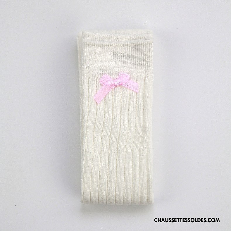 Chaussettes Longues Fille Long Stock Femme Gros Bébé Enfant Coton Bio Jaune