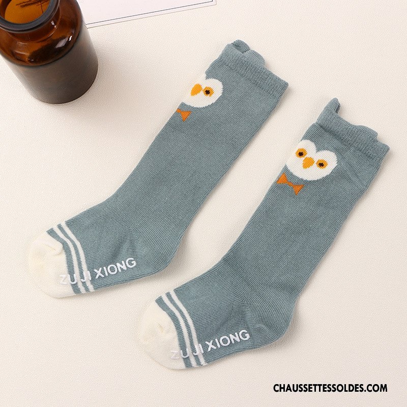Chaussettes Longues Fille Légère Bébé Dimensionnel Printemps Matelassé Enfant Blanc