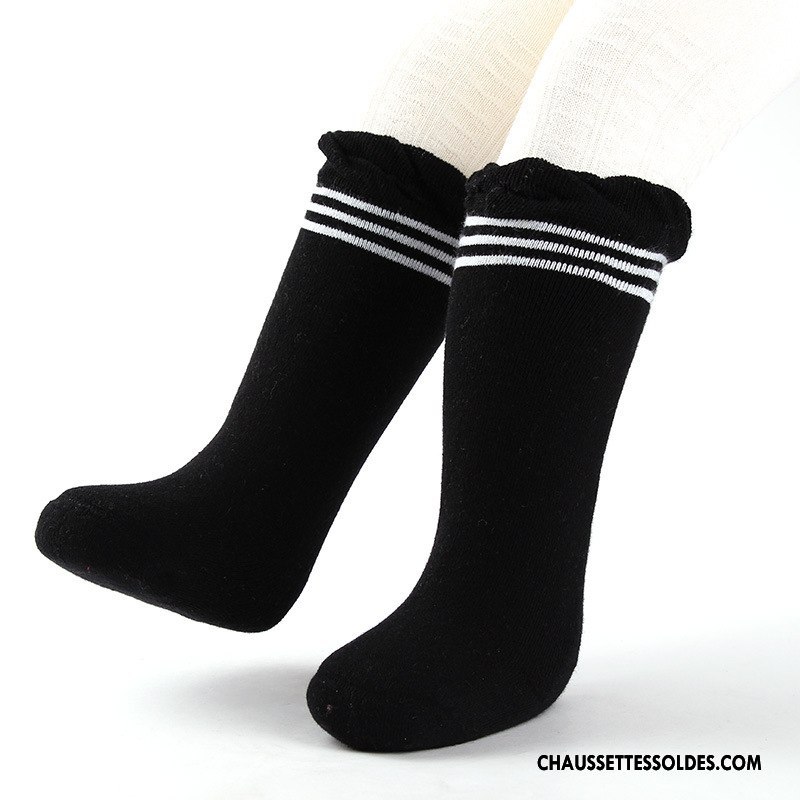 Chaussettes Longues Fille Matelassé L'automne Terry Hiver Renforcé Bébé Bordeaux