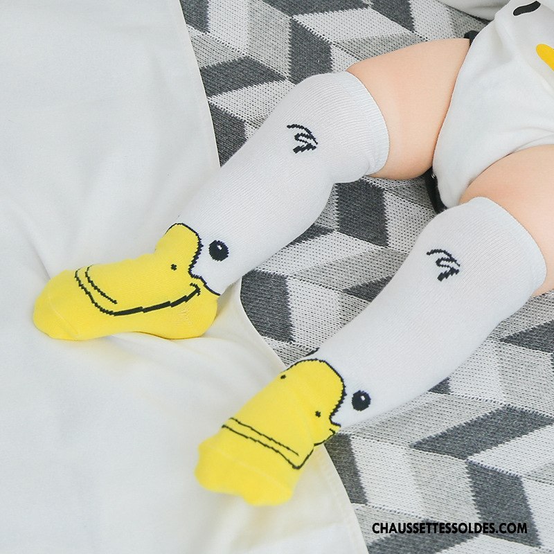 Chaussettes Longues Fille Milieu Bébé Enfant L'automne Chaussettes En Coton Hiver Orange
