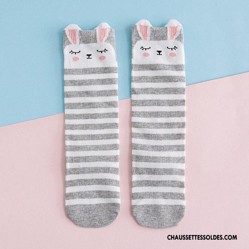 Chaussettes Longues Fille Milieu Bébé Enfant L'automne Chaussettes En Coton Hiver Orange