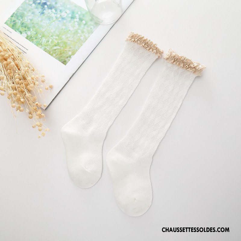 Chaussettes Longues Fille Milieu Enfant Manuel Dentelle Cuisse Fishnet Le Nouveau Rose