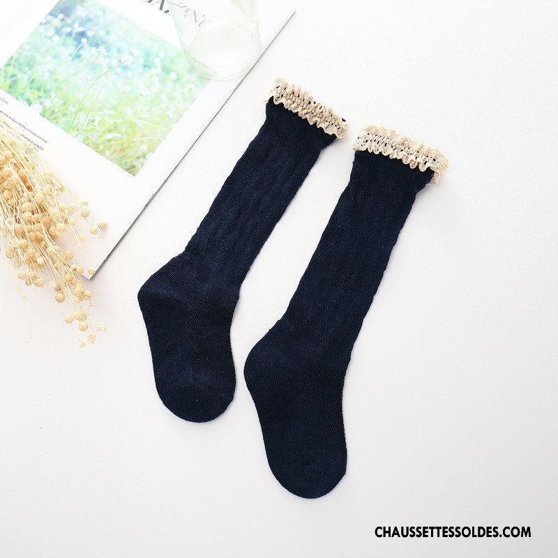Chaussettes Longues Fille Milieu Enfant Manuel Dentelle Cuisse Fishnet Le Nouveau Rose