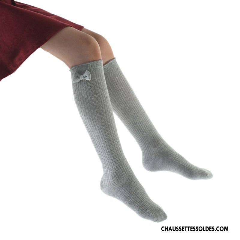 Chaussettes Longues Fille Milieu Le Nouveau Chaussettes En Coton Femme Coton Bio Printemps Blanc