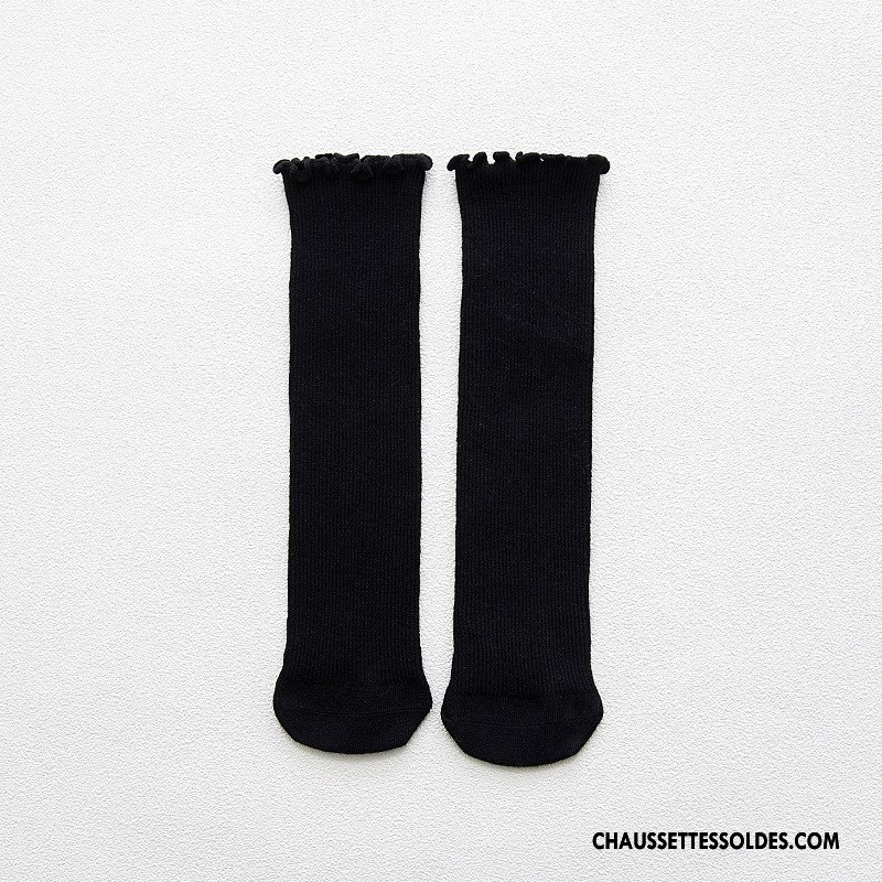 Chaussettes Longues Fille Milieu Long Stock Enfant Le Nouveau Chaussettes En Coton Printemps Bordeaux