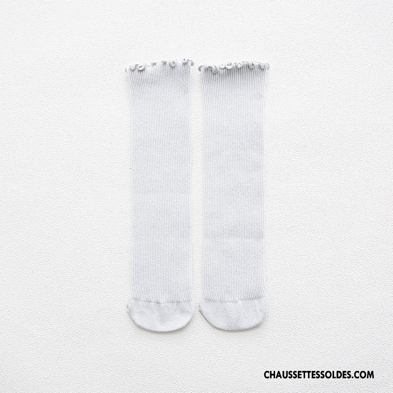 Chaussettes Longues Fille Milieu Long Stock Enfant Le Nouveau Chaussettes En Coton Printemps Bordeaux