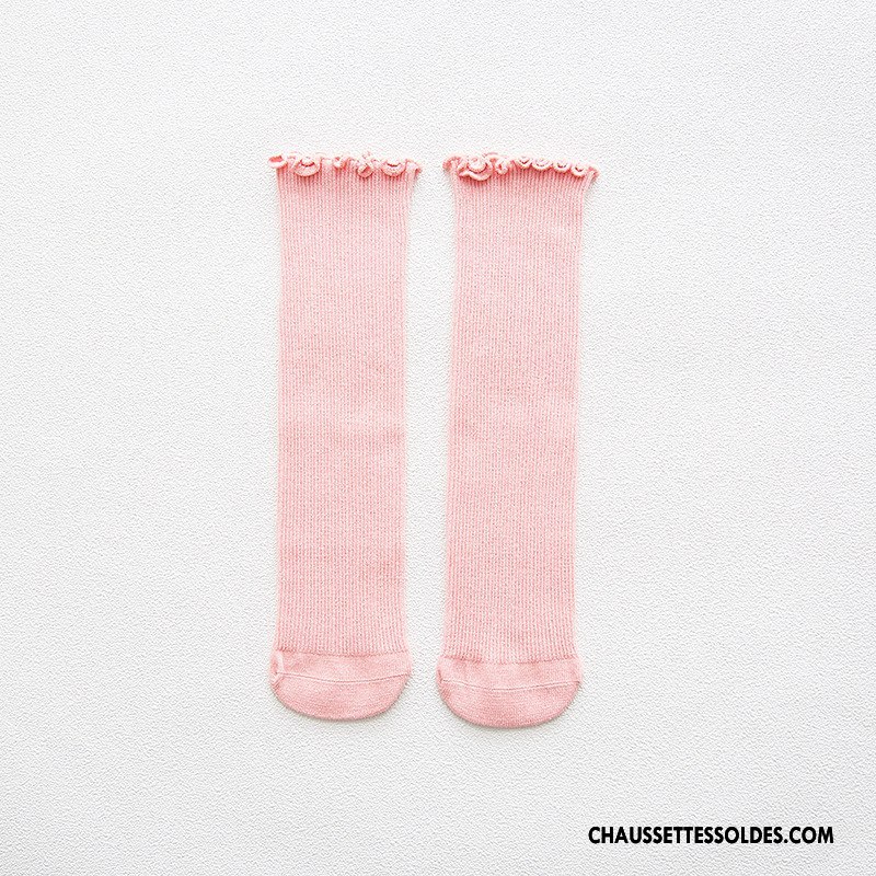 Chaussettes Longues Fille Milieu Long Stock Enfant Le Nouveau Chaussettes En Coton Printemps Bordeaux