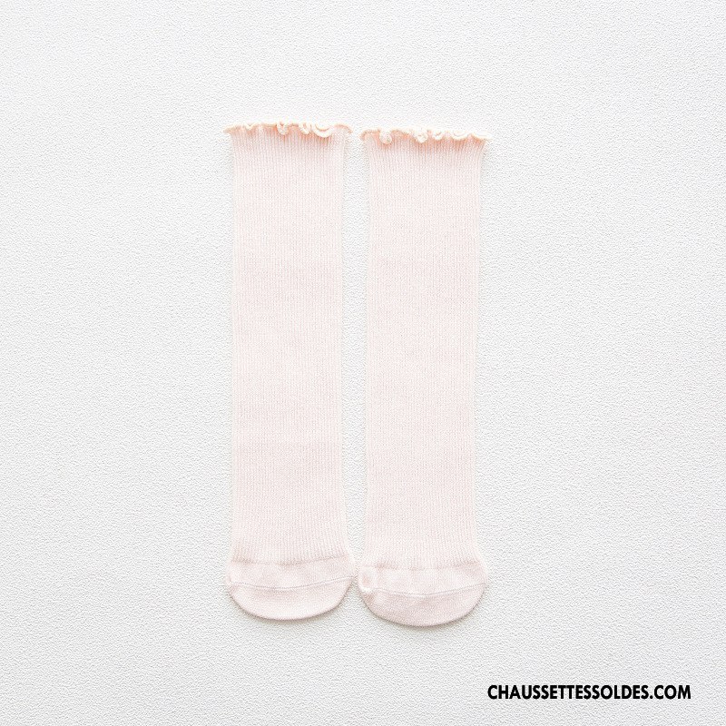 Chaussettes Longues Fille Milieu Long Stock Enfant Le Nouveau Chaussettes En Coton Printemps Bordeaux