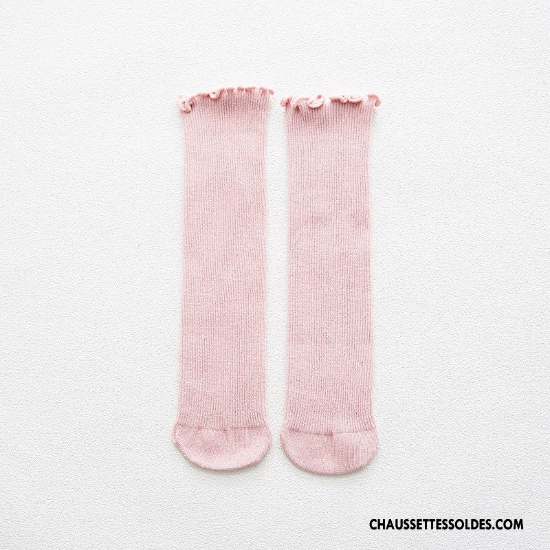 Chaussettes Longues Fille Milieu Long Stock Enfant Le Nouveau Chaussettes En Coton Printemps Bordeaux