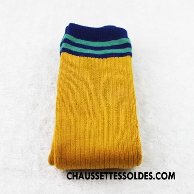 Chaussettes Longues Fille Milieu Thermiques Chaussettes En Coton Renforcé Femme Bébé Jaune