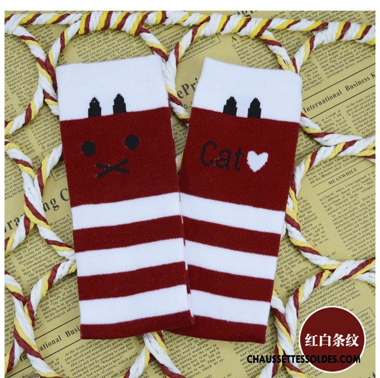 Chaussettes Longues Fille Milieu Élève Femme Enfant Chaussettes En Coton Tendance Jaune