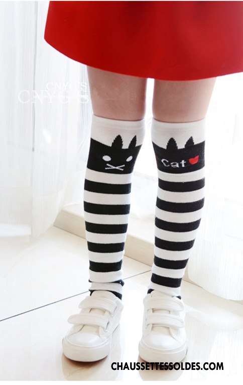 Chaussettes Longues Fille Milieu Élève Femme Enfant Chaussettes En Coton Tendance Jaune