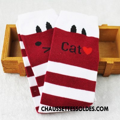 Chaussettes Longues Fille Mince Dessin Animé Enfant Haute Femme Été Jaune
