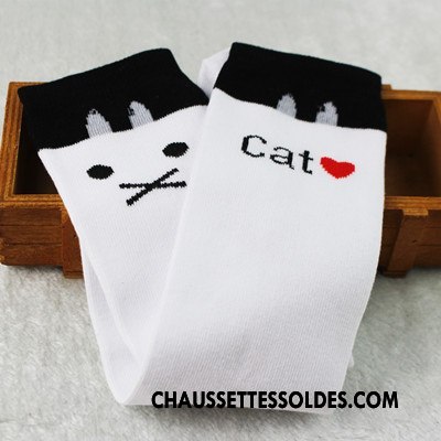 Chaussettes Longues Fille Mince Dessin Animé Enfant Haute Femme Été Jaune