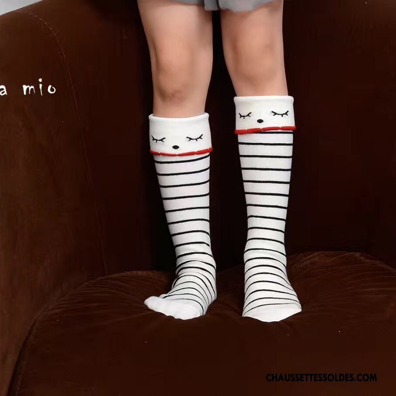 Chaussettes Longues Fille Mince Haute Femme Le Nouveau Bébé Enfant Noir