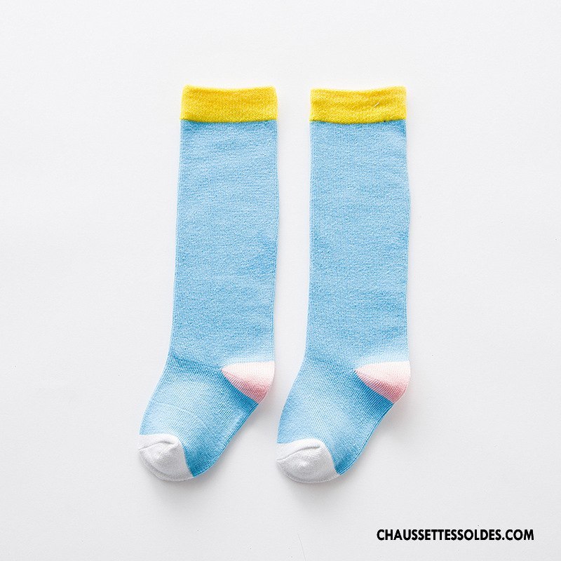 Chaussettes Longues Fille Nouveau Bébé Dessin Animé Chaussettes En Coton Printemps Dimensionnel Jaune
