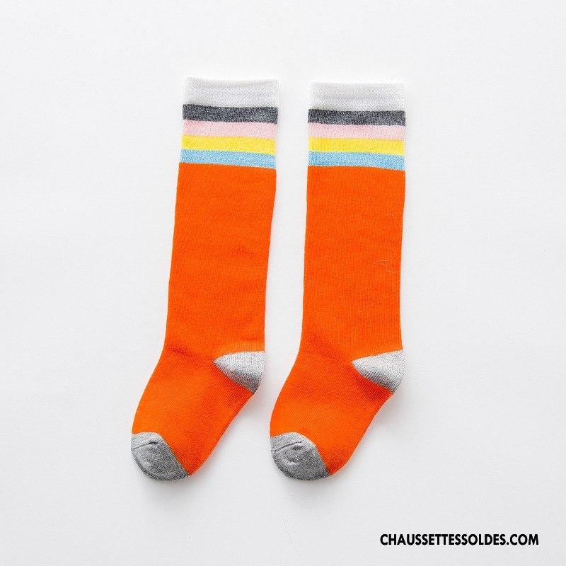 Chaussettes Longues Fille Nouveau Bébé Dessin Animé Chaussettes En Coton Printemps Dimensionnel Jaune