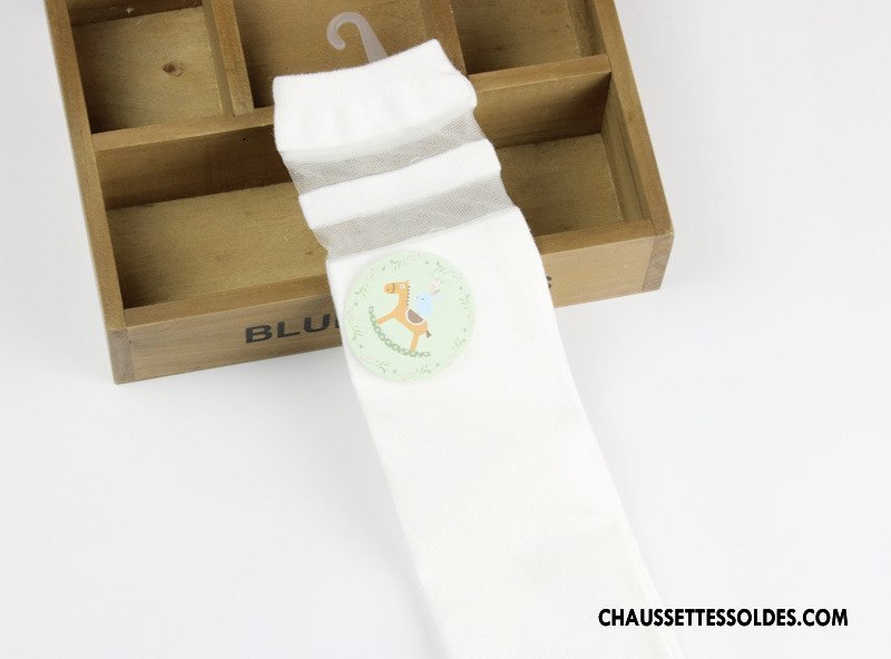 Chaussettes Longues Fille Nouveau Enfant Tendance Dentelle Milieu Épissure Noir