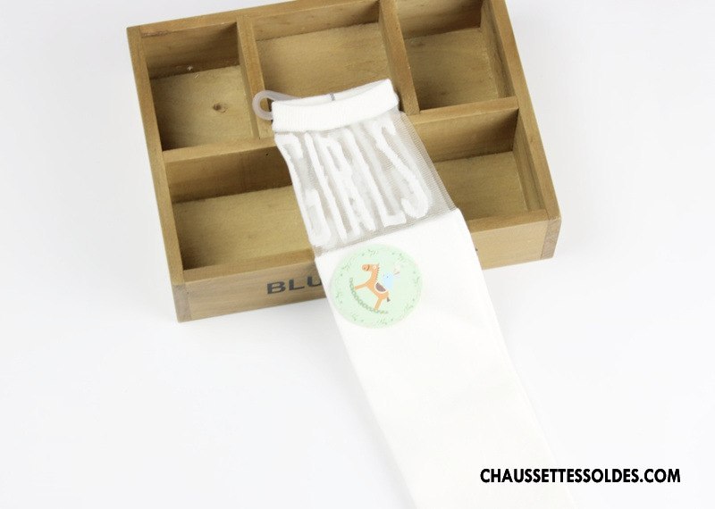 Chaussettes Longues Fille Nouveau Enfant Tendance Dentelle Milieu Épissure Noir