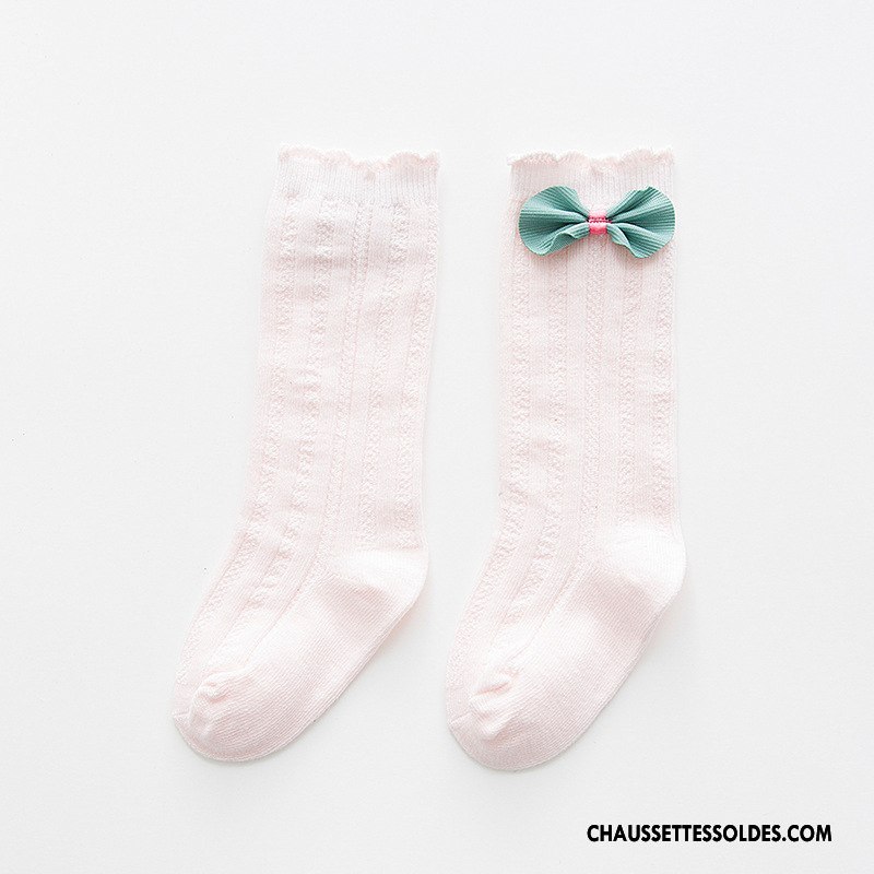 Chaussettes Longues Fille Papillon 100% Coton Engrener Gros Enfant Bébé Gris