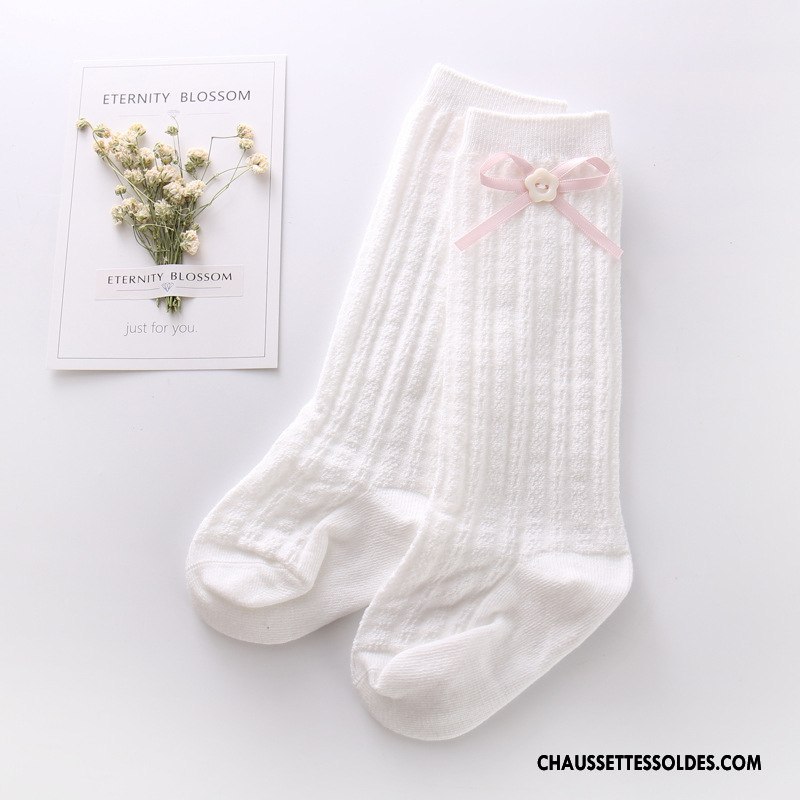 Chaussettes Longues Fille Papillon Chaussettes En Coton Femme Enfant Milieu Bébé Rose