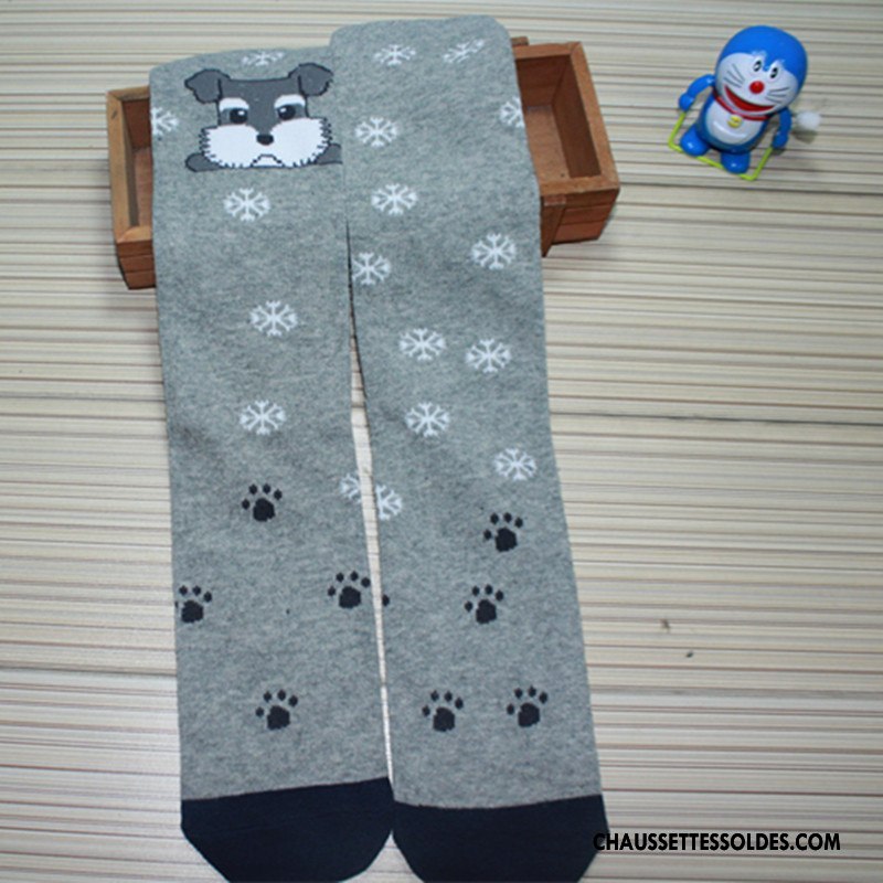 Chaussettes Longues Fille Petit Modèle Printemps Enfant Milieu Femme Marron