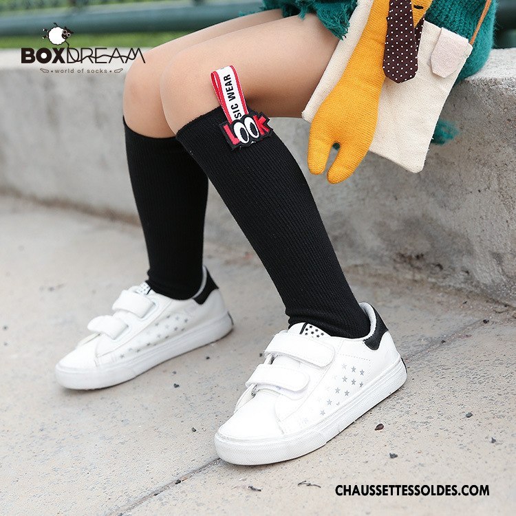 Chaussettes Longues Fille Printemps 100% Coton Femme Milieu Enfant Le Nouveau Jaune