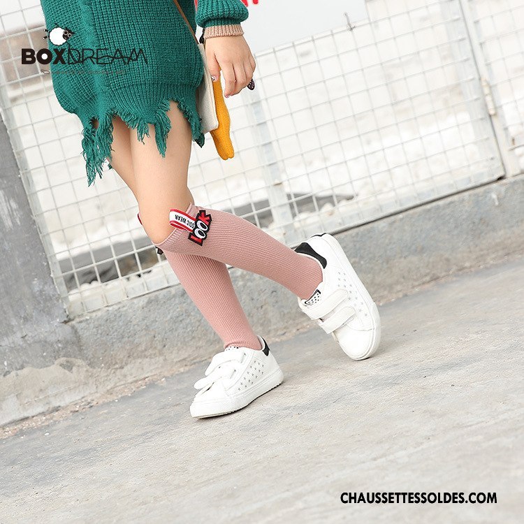 Chaussettes Longues Fille Printemps 100% Coton Femme Milieu Enfant Le Nouveau Jaune