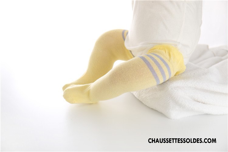 Chaussettes Longues Fille Printemps Coton Bio L'automne Bébé Le Nouveau 100% Coton Rose