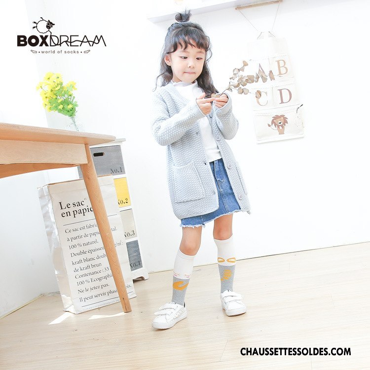 Chaussettes Longues Fille Printemps Enfant Femme Bébé Homme Fleurs Bleu