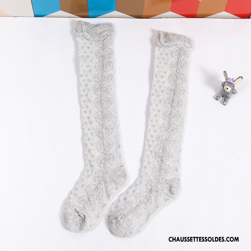Chaussettes Longues Fille Printemps Enfant Flocon De Neige Coton Bio Été Bébé Bleu