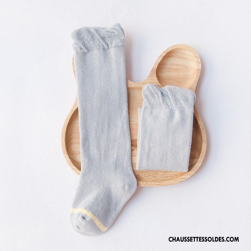 Chaussettes Longues Fille Printemps Nouveau Bébé Le Nouveau L'automne Coton Bio Or