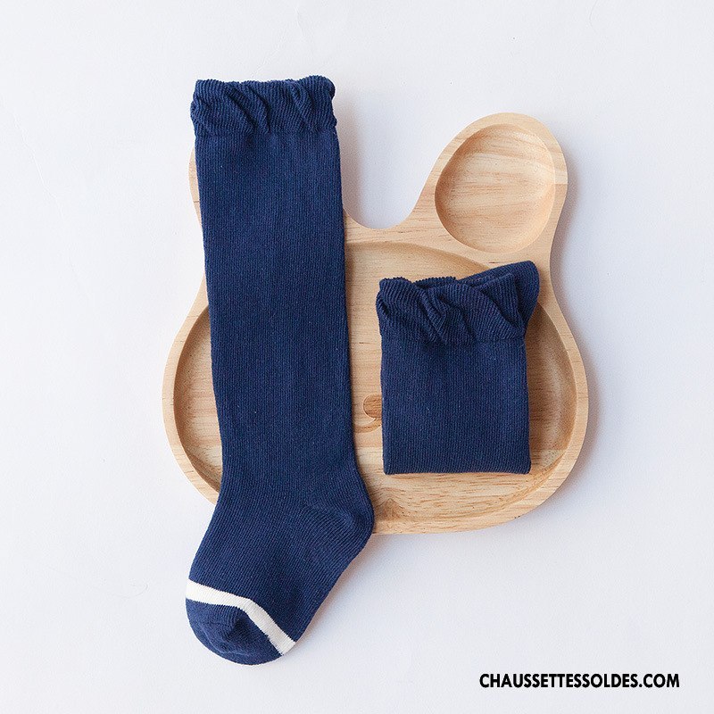 Chaussettes Longues Fille Printemps Nouveau Bébé Le Nouveau L'automne Coton Bio Or