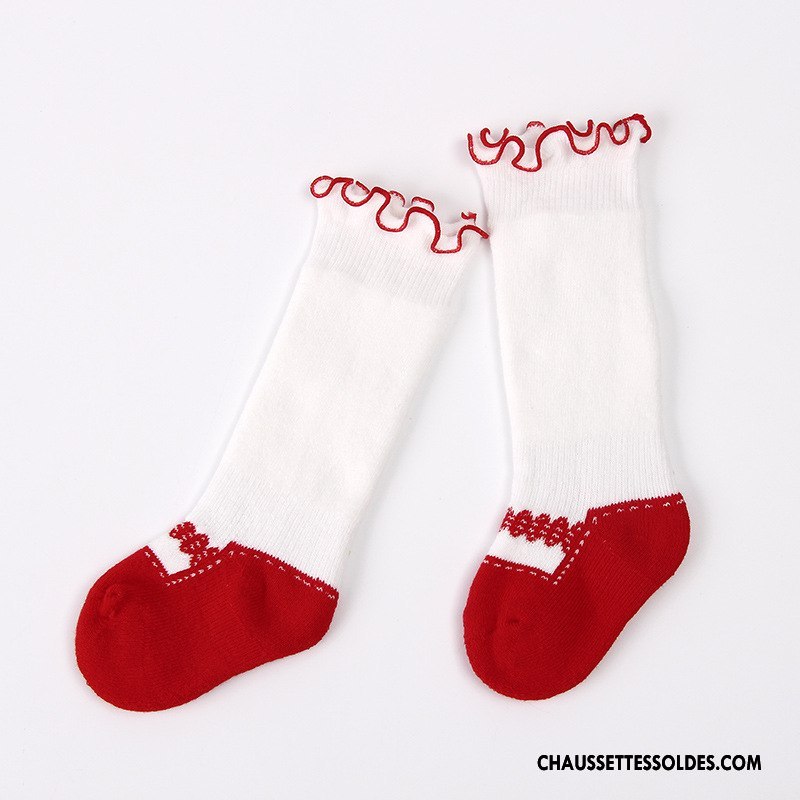 Chaussettes Longues Fille Renforcé Enfant Terry 100% Coton Nouvelles Arrivées Danse Rose