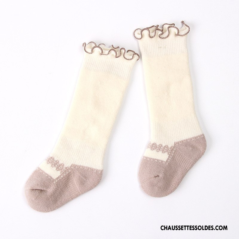 Chaussettes Longues Fille Renforcé Enfant Terry 100% Coton Nouvelles Arrivées Danse Rose