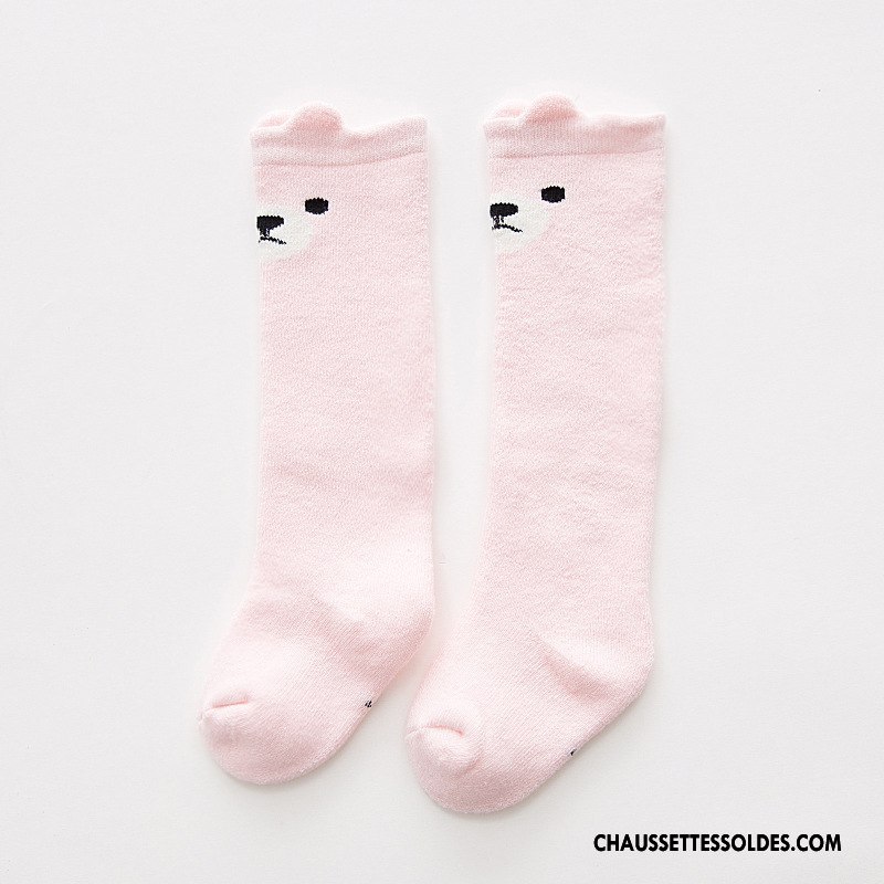Chaussettes Longues Fille Thermiques Bébé Nouveau Hiver Milieu Enfant Blanc