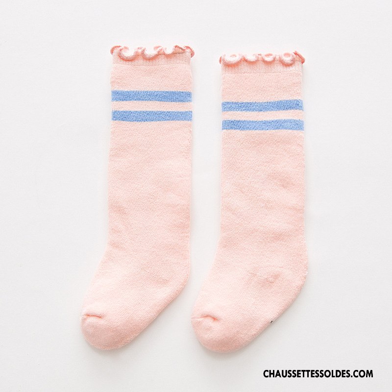 Chaussettes Longues Fille Thermiques Bébé Nouveau Hiver Milieu Enfant Blanc