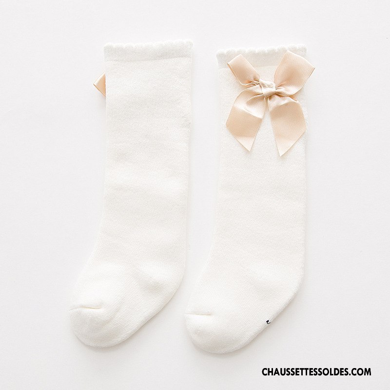 Chaussettes Longues Fille Thermiques Bébé Nouveau Hiver Milieu Enfant Blanc