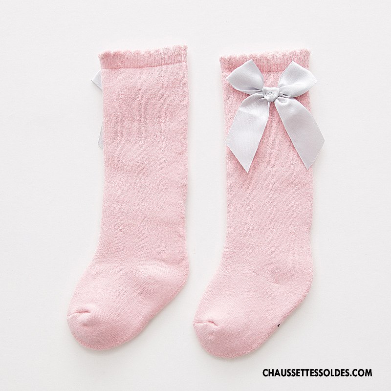 Chaussettes Longues Fille Thermiques Bébé Nouveau Hiver Milieu Enfant Blanc