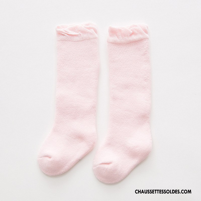 Chaussettes Longues Fille Thermiques Bébé Nouveau Hiver Milieu Enfant Blanc