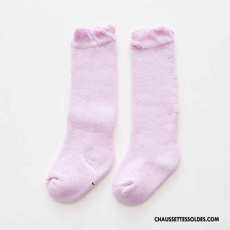 Chaussettes Longues Fille Thermiques Bébé Nouveau Hiver Milieu Enfant Blanc