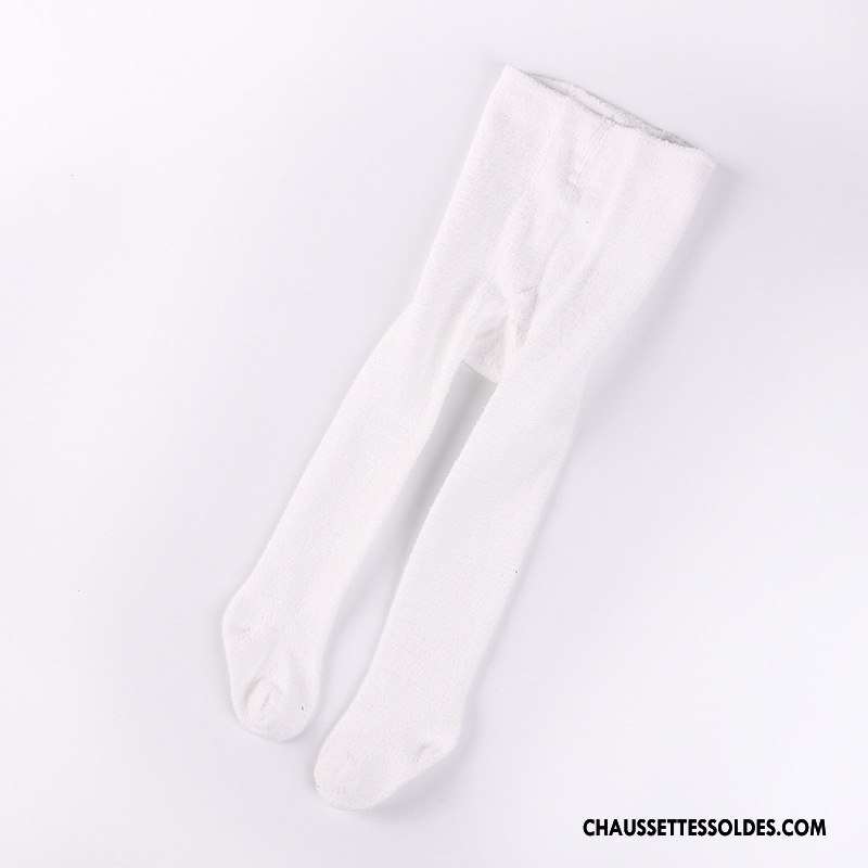 Chaussettes Longues Fille Thermiques Fluide Doux Terry Hiver 100% Coton Collant Panty Marron