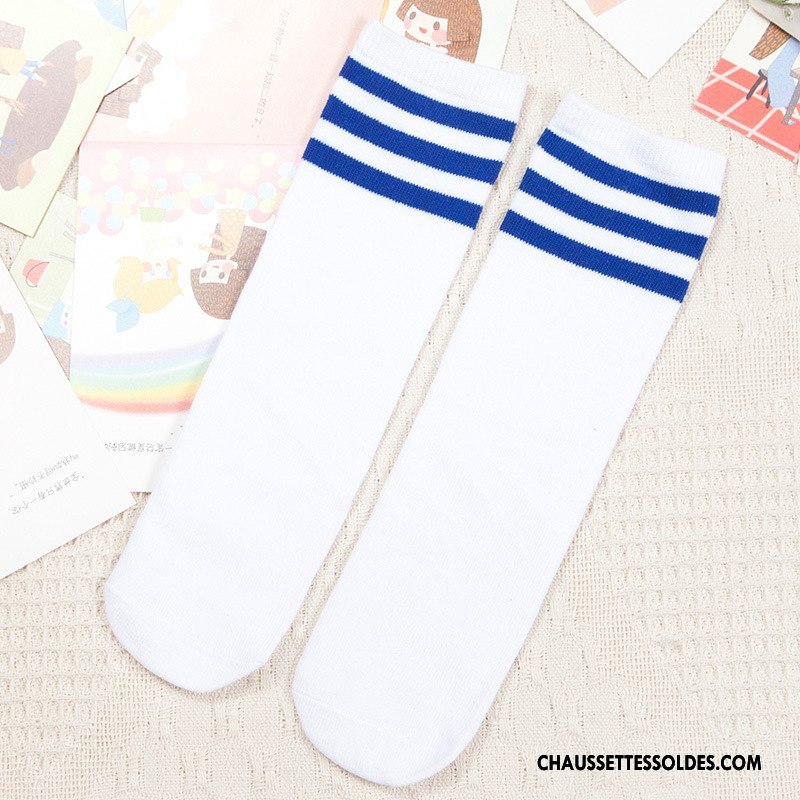 Chaussettes Longues Fille Élève Danse Chaussettes En Coton Milieu Respirant Chaussette Longue Pure Noir